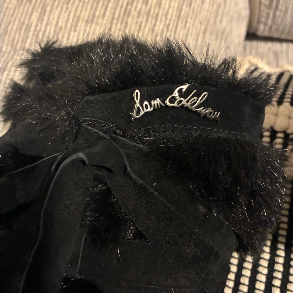 Sam Edelman Black Faux Fur Winter Boots - Picture 11 of 15